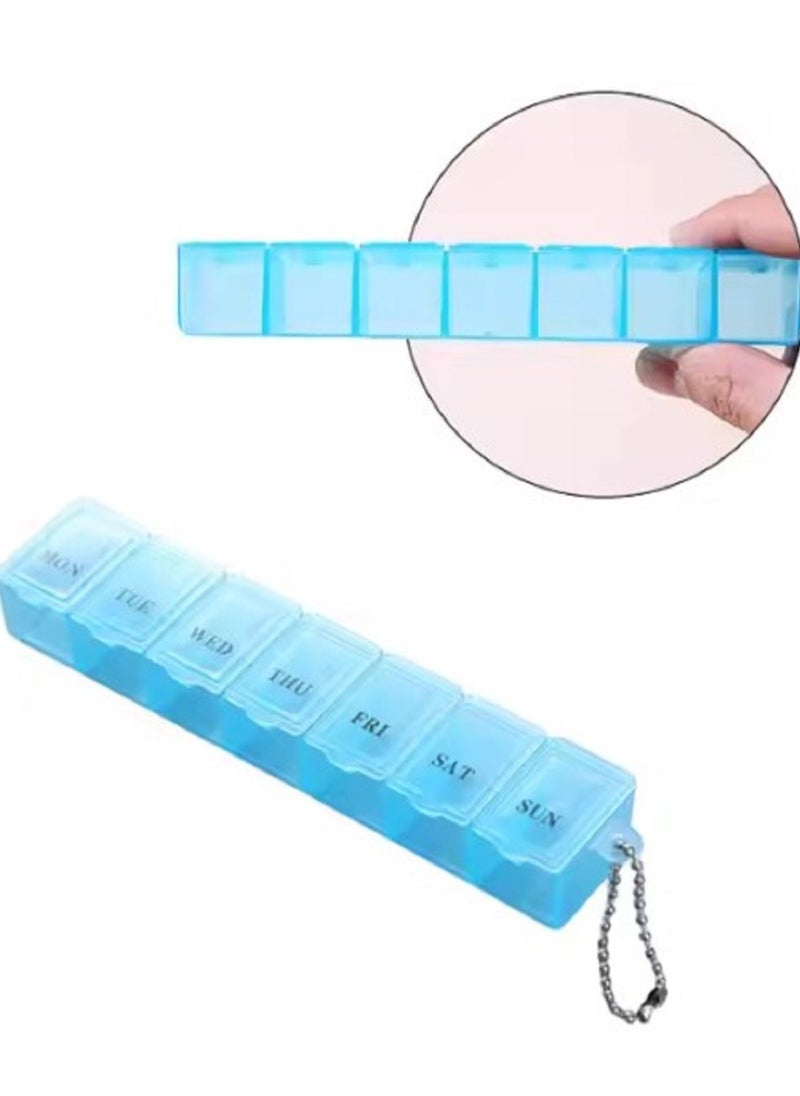 Pill Organizer Medicine Storage Box With Key Chain - Blue Color - pzsku/ZCC20F6AA285BFAFF75EDZ/45/_/1737199830/8e871fc2-bd31-42b0-835b-0476761c2915