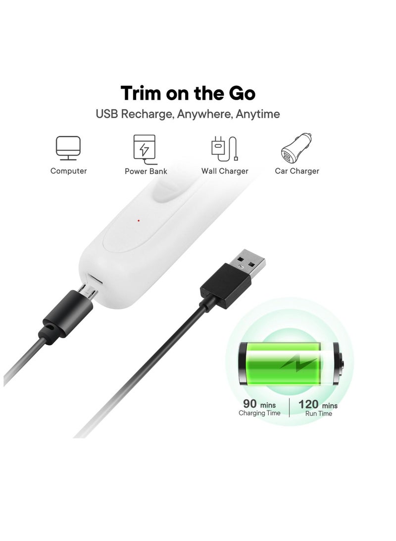 Dog Paw Trimmer for Grooming, Rechargeable Cordless Low Noise Cat Hair Trimmer, Small Pet Hair Shaver with LED Light, for Dogs Cats Trimming Around Paws, Eyes, Ears, Face, Rump