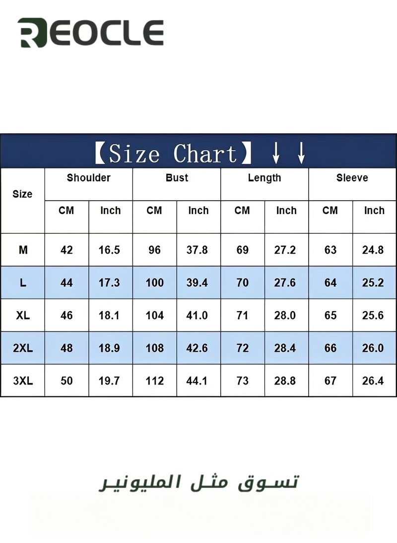 REOCLE Men's Fleece Thick Knitted Shirt Winter Long Sleeve Crewneck Sweatshirt Thermal Top Anti-Static Workout Base Layer  - Image 5