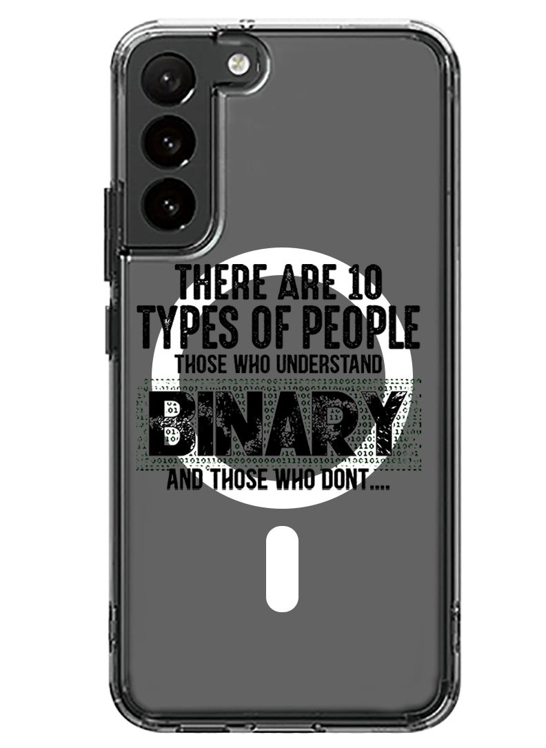 Theodor - Magnetic Case for Samsung Galaxy S23 Plus 6.6-inch Compatible with MagSafe Wireless Charging, Shockproof Phone Bumper Cover Binary Black copy - Image 1