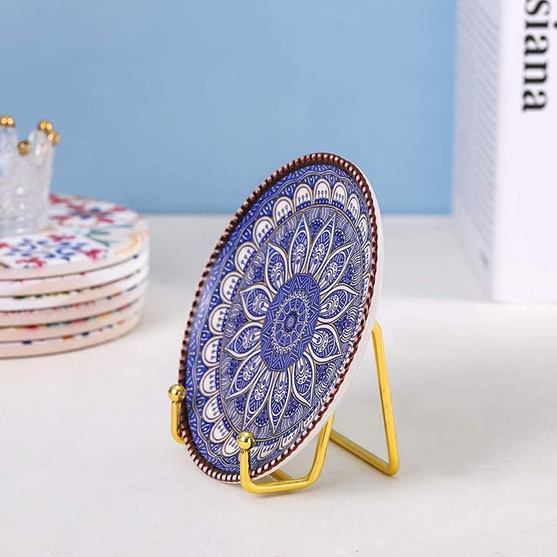 Goodern 2 Pack 3 Inch Plate Stands for Display Iron Easel Plate Holder Display Stands Metal Frame Holder Stands for Pictures, Photo, Decorative Plate Dish and Tabletop Art - Image 4