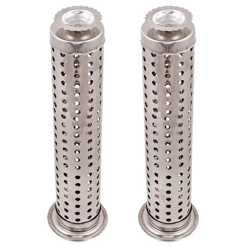 Mini House Stainless Steel Agarbatti Stand with Ash Catcher Dhoop Stand Holder Incense Stick Holder for Pooja Home Office Temple Made in India Pack of 2 Silver
