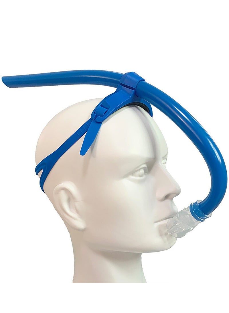 CONQUEST Front Swimming Snorkel Breathing Tube Silicone Mouth Piece, Blue  - Image 2