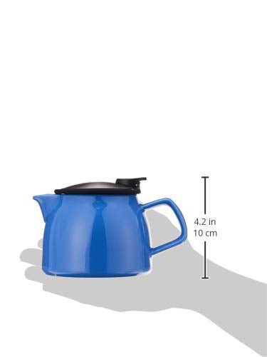 FORLIFE Bell Ceramic Teapot with Basket Infuser, 16-Ounce, Blue - Image 3