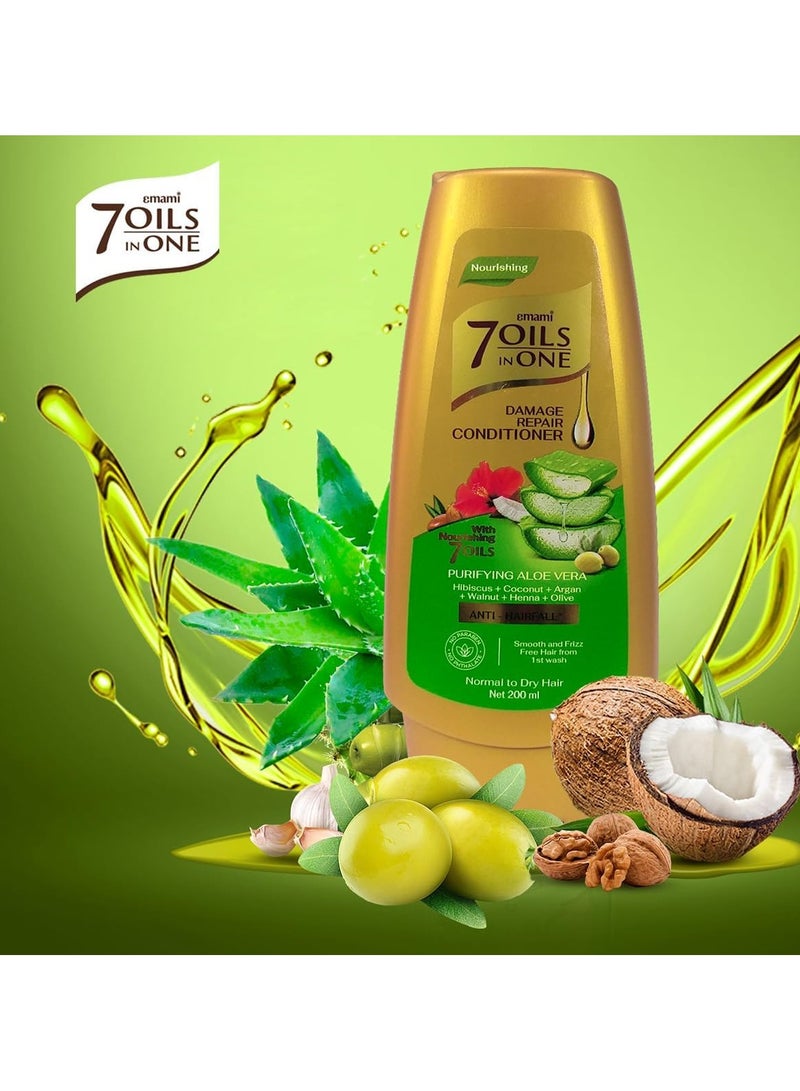 emami 7 Oil In One Damage Repair Conditioner Purifying Aloe Vera - 100ml  - Image 5