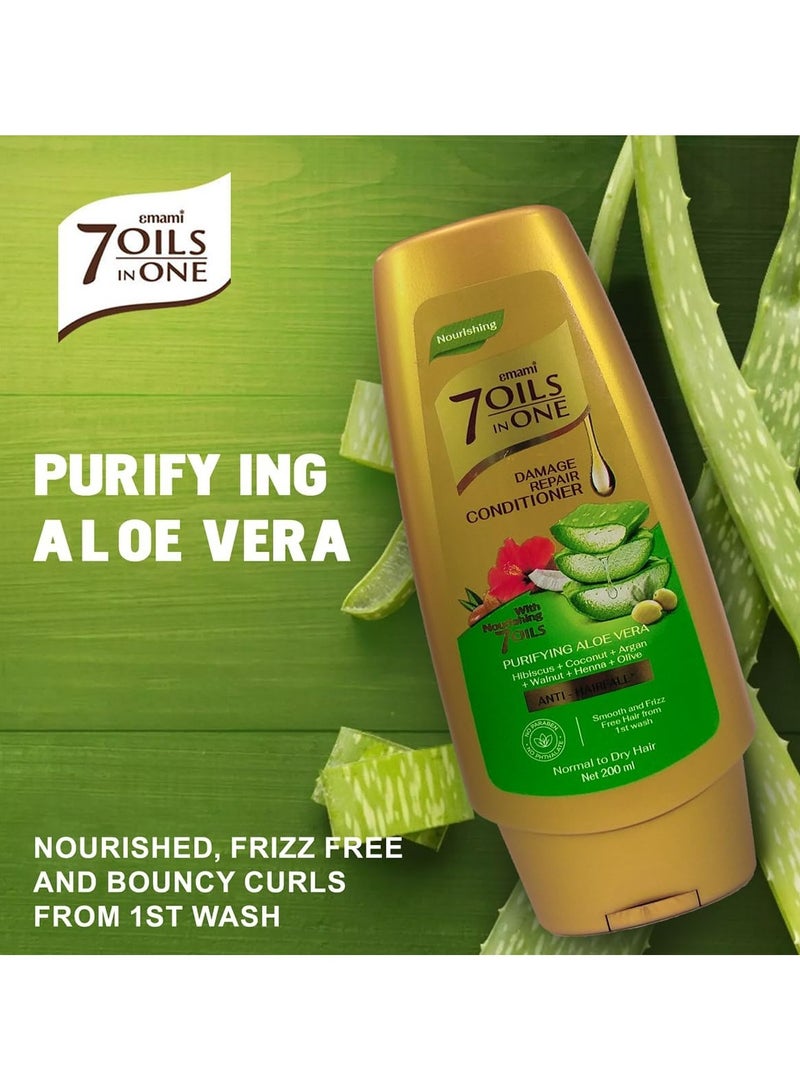 emami 7 Oil In One Damage Repair Conditioner Purifying Aloe Vera - 100ml  - Image 4