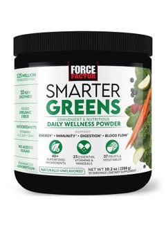 Smarter Greens Daily Wellness Powder to Support Energy, Immunity & Digestion, Greens Powder, Superfood Powder with Vitamins, Minerals, and Probiotics, Naturally Unflavored, 30 Servings