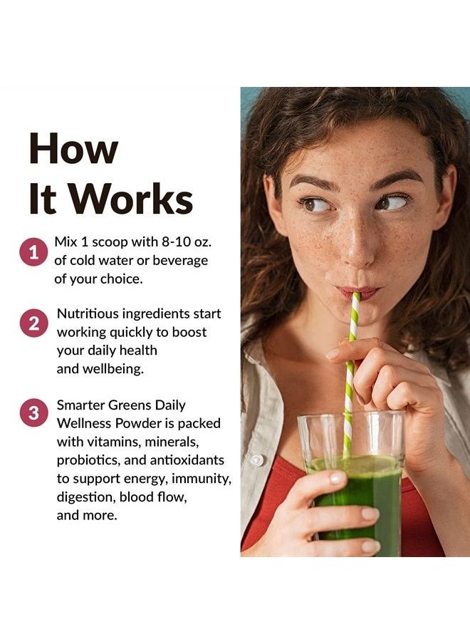 Force Factor - Smarter Greens Daily Wellness Powder to Support Energy, Immunity & Digestion, Greens Powder, Superfood Powder with Vitamins, Minerals, and Probiotics, Naturally Unflavored, 30 Servings - Image 1