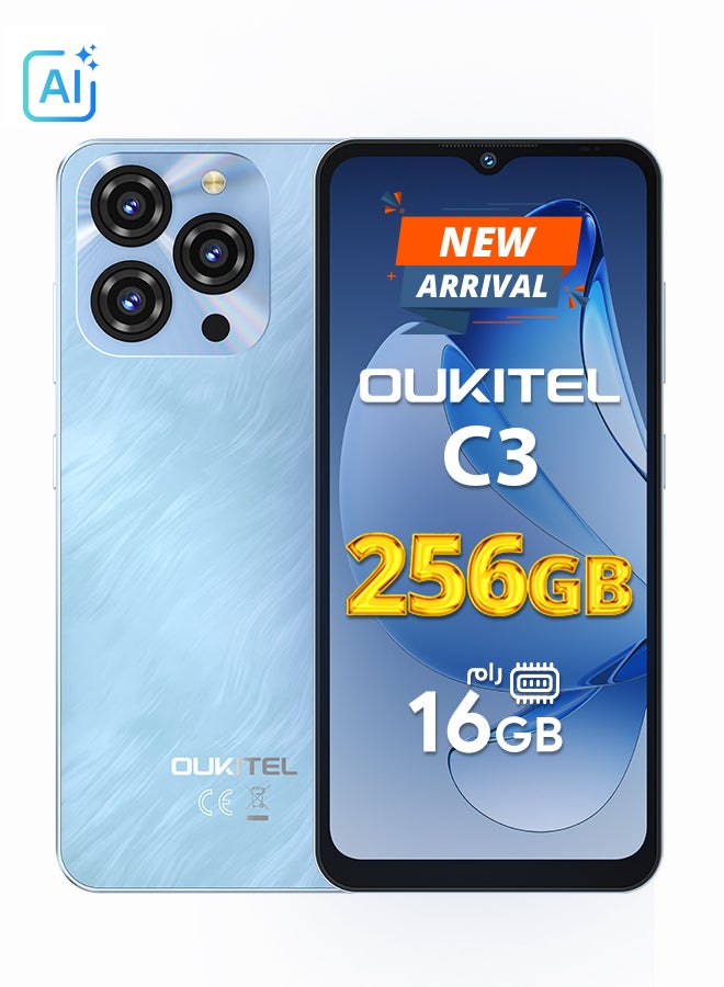 Oukitel C3 Dual SIM Blue 4+12GB 256GB 4G - Middle East Version - Image 1