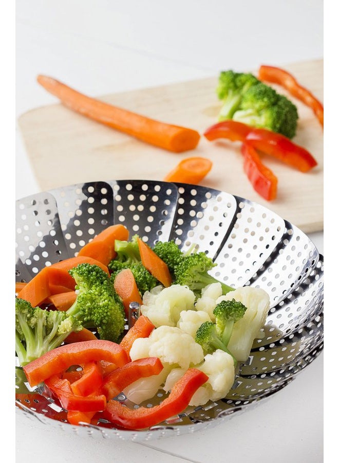 Sunsella Vegetable Steamer - 5.3" to 9.3" - 100% Stainless Steel - Image 2