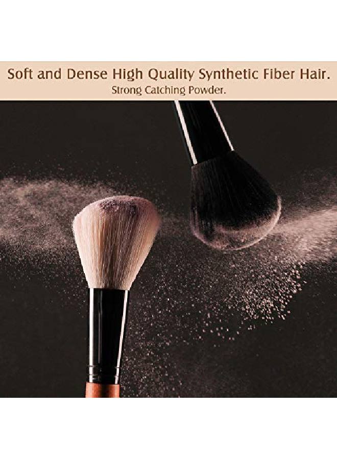 Zoreya Makeup Brush Sets 15Pcs Unique Walnut Makeup Brushes With Nobilityprofessional Premium Synthetic Foundation Powder Concealers Eye Shadows Makeup Brushes Set With Perfect Vegan Leather Bag - Image 4