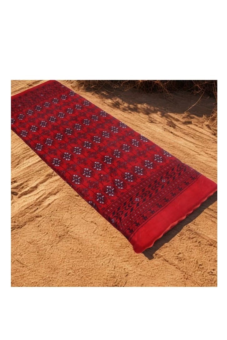 مطرحة نوم إسفنجية للمخيمات والاستراحات مخملية ناعمة الملمس مصنوعة من مواد عالية الجودة ، مضرب إسفنج نفر واحد مقاس (6X55X160 سم) - Image 1