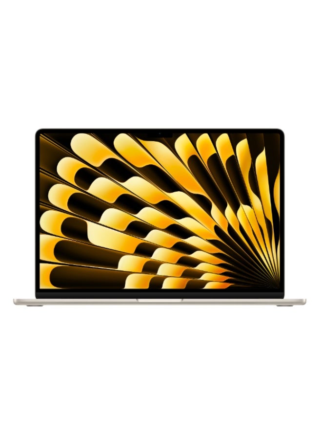 Apple MacBook Air 2025 MDG84 | 15 Inch Display | Apple M4 Air | 10-Core CPU 10-Core GPU | 16GB RAM | 1TB SSD | macOS | English And Arabic Keyboard | English/Arabic Starlight English/Arabic STARLIGHT - Image 1