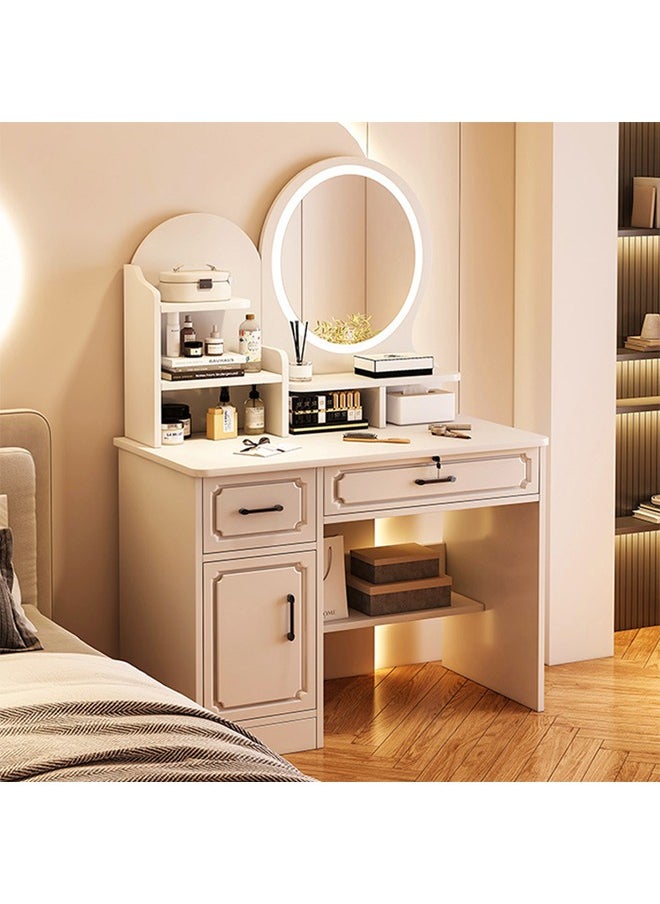 keke Multifunctional Makeup Vanity Dressing Table with LED Mirror and Chair 80 CM  - Image 1