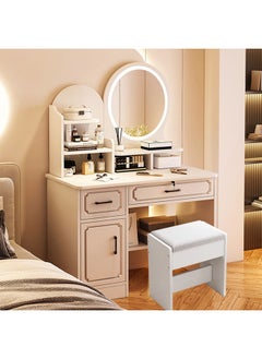 keke Multifunctional Makeup Vanity Dressing Table with LED Mirror and Chair 80 CM  - Image 2