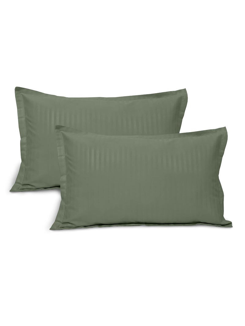 Linenwalas 100% Cotton Pillowcase, Set of 2 Pillowcover, Soft, Luxury Standard Size Pillow Covers with Envelope Closure, 210TC Breathable Hotel Quality Pillowcover (17x27 Inches/Beige)| TC - 210 - Image 1