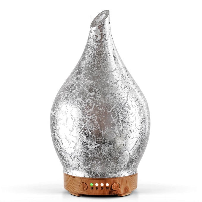 ESSENTIAL OIL DIFFUSER GLASS AROMATHERAPY ULTRASONIC HUMIDIFIER AIR REFRESH AUTO SHUTOFF TIMER SETTING BPA FREE FOR HOME HOTEL YOGA LEISURE SPA GIFT 150ML LAST 6H
