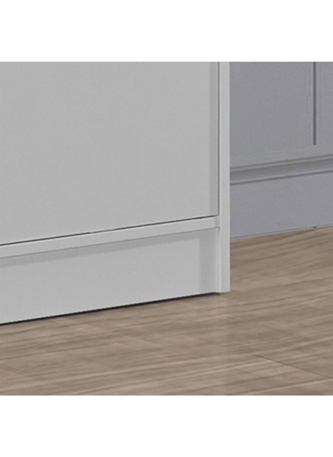 DANUBE HOME Supreme 2 Door Book Case With Open Shelves Bookshelf Modern Storage Cabinet Stylish Bookcase For Living Room Bedroom Home office White  - Image 5