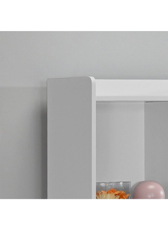 DANUBE HOME Supreme 2 Door Book Case With Open Shelves Bookshelf Modern Storage Cabinet Stylish Bookcase For Living Room Bedroom Home office White  - Image 1