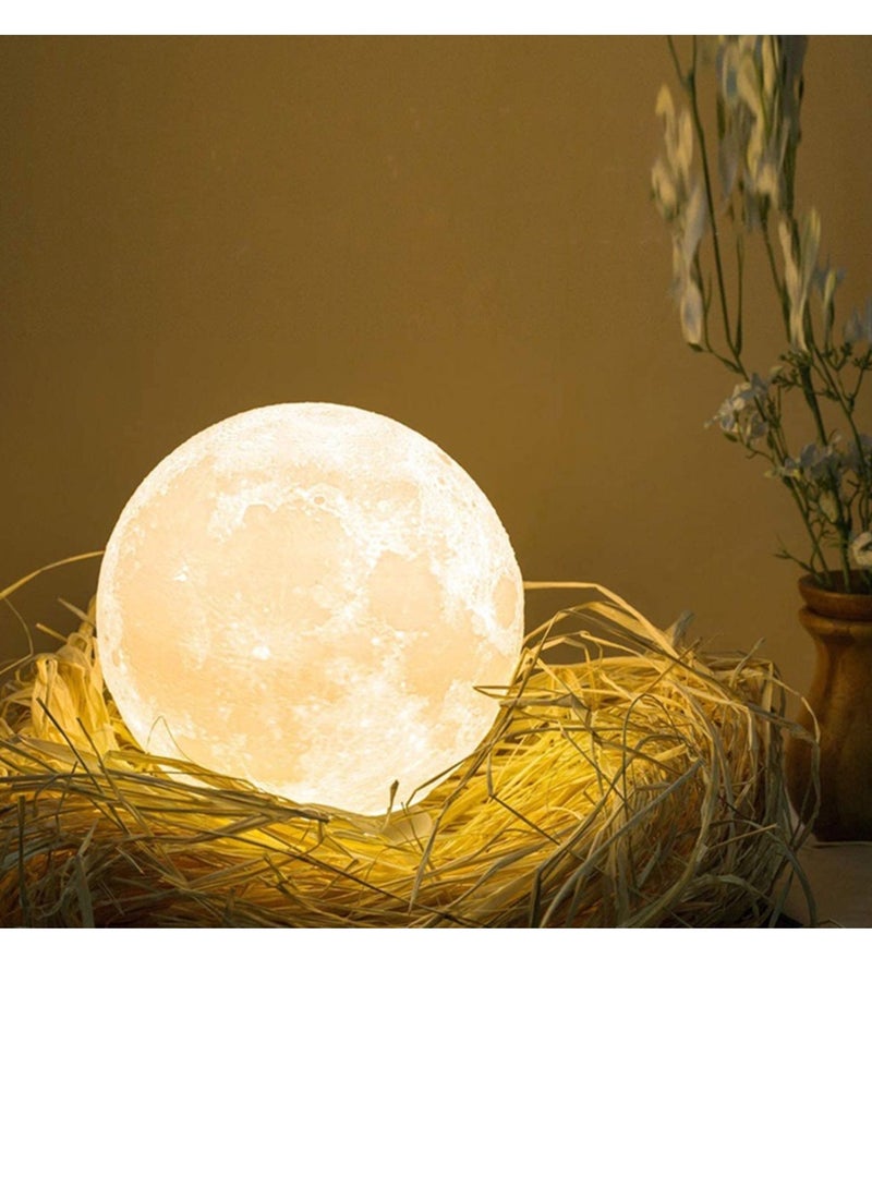 3D Print Moon Lamp Switch Night Light Study Lamp Bedroom Led Bed Lamp Desk Lamp - Image 1