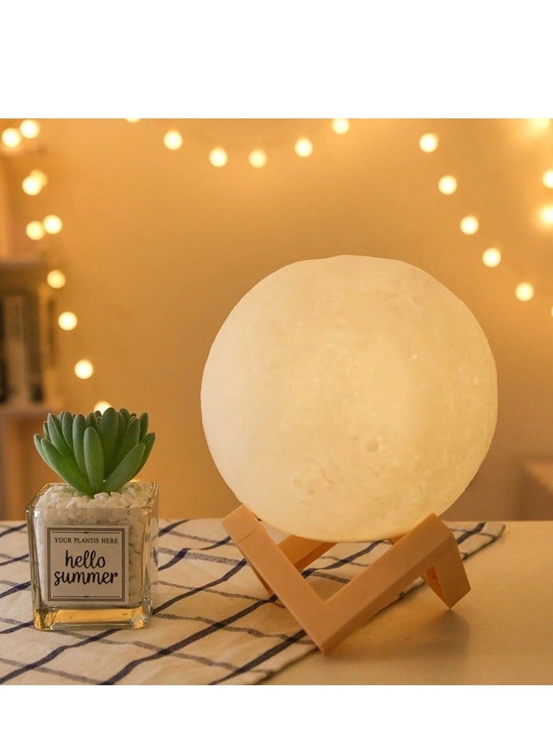 3D Print Moon Lamp Switch Night Light Study Lamp Bedroom Led Bed Lamp Desk Lamp - Image 4