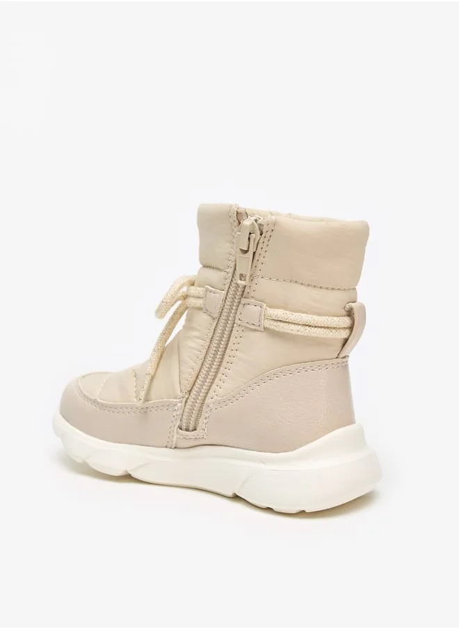 Barefeet Stitch Detail Lightweight Boots with Drawstring Closure