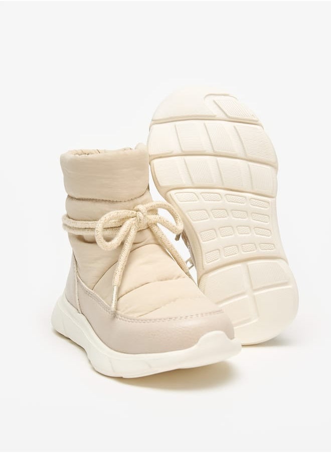 Barefeet Stitch Detail Lightweight Boots with Drawstring Closure  - Image 4