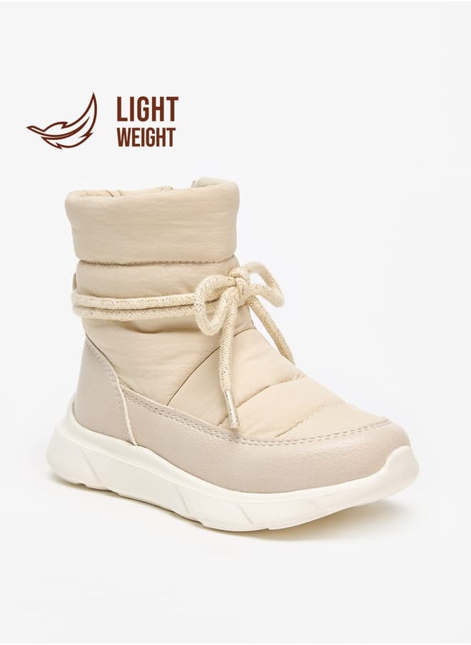 Barefeet Stitch Detail Lightweight Boots with Drawstring Closure  - Image 1