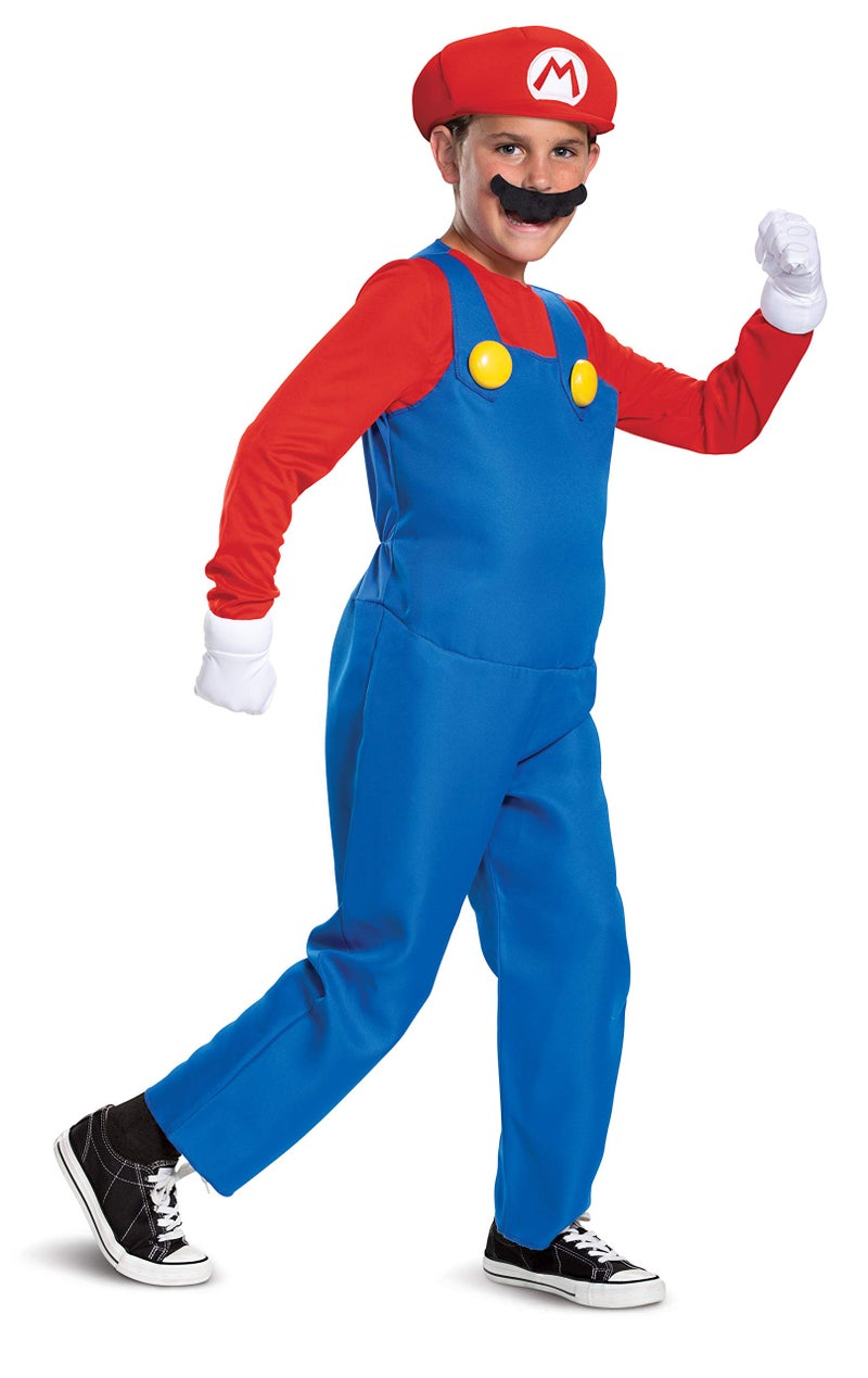 Disguise Nintendo Mario Deluxe Boys' Costume Red, M (7-8) - Image 1