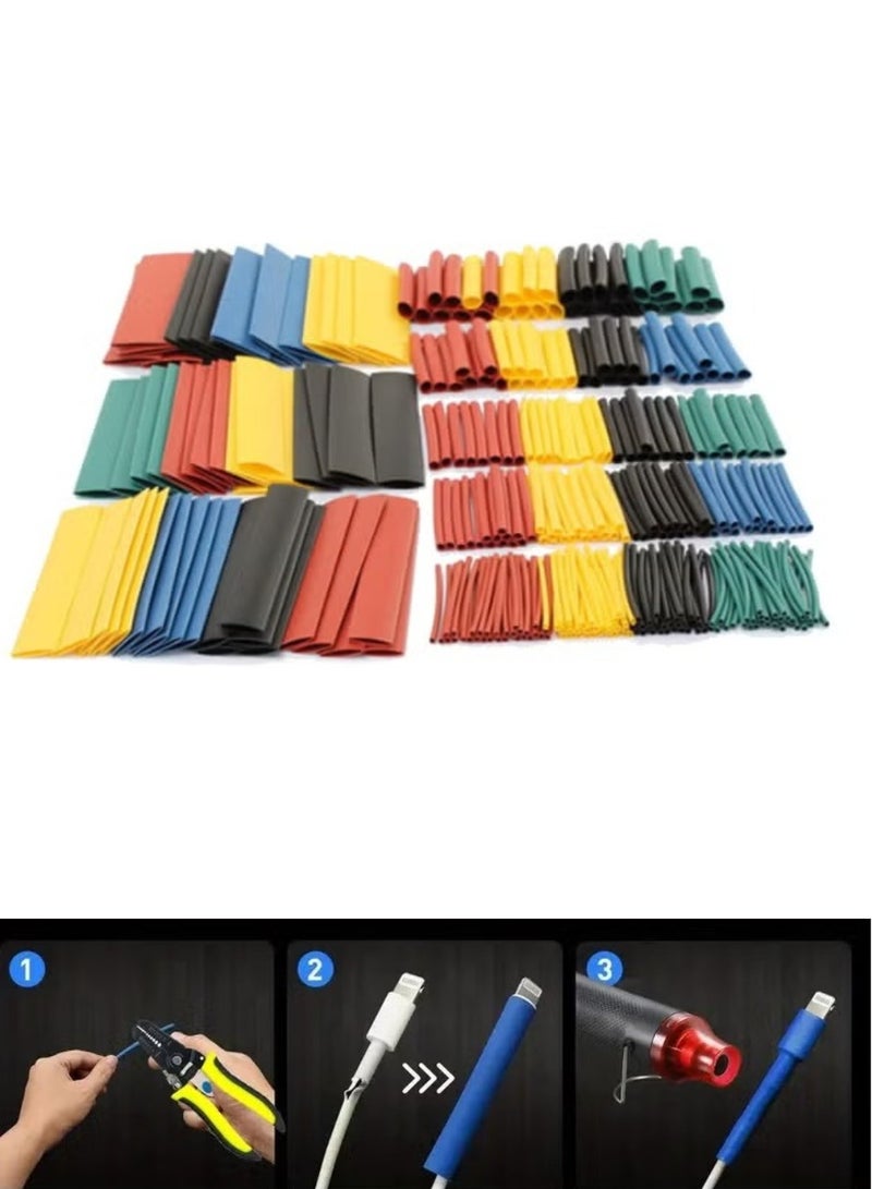 325pcs Heat Shrink Tubing Kit 8 Different Sizes - 5 Colors - Image 1