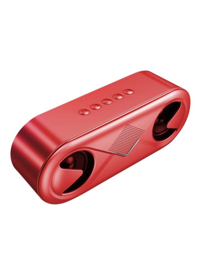 NIBEMINENT Portable Bluetooth Speaker Red 