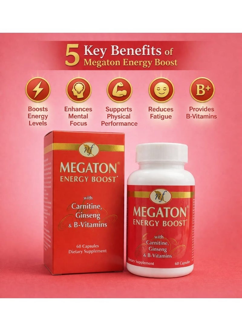 Natural Fervor Megaton Energy Boost with Ginseng & B- vitamins - Image 2