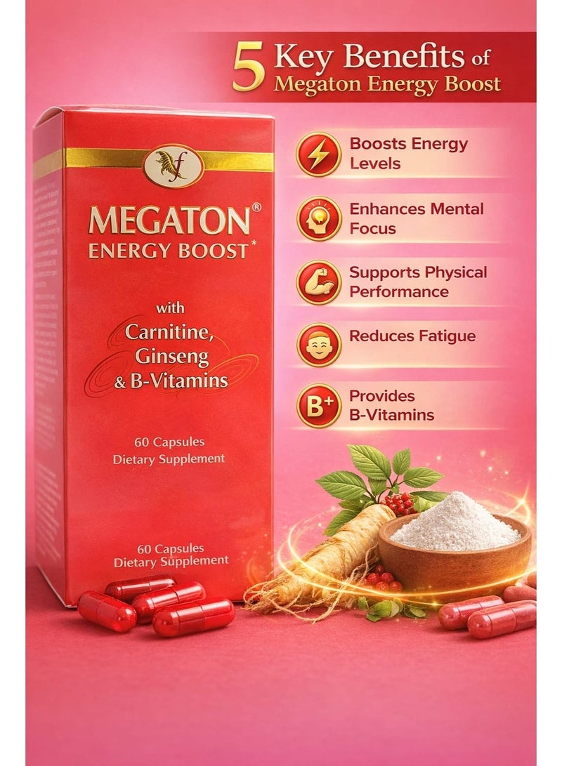 Natural Fervor Megaton Energy Boost with Ginseng & B- vitamins - Image 5