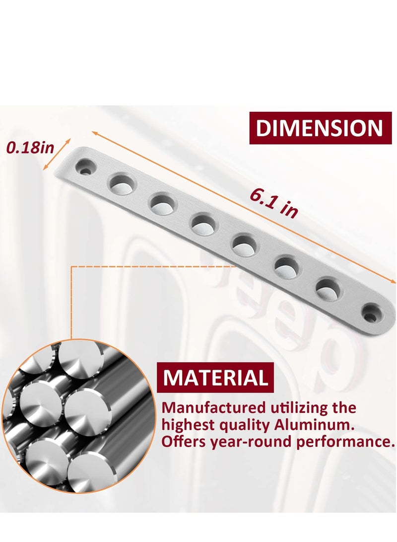 Zikra 5Pcs Side Door Grab Handle Cover+ 5Pcs Push Button Knobs Covers Trim Compatible with Jeep Wrangler Accessories JK JKU Sahara Unlimited 4 Doors 2007-2018 Exterior Handles Pull Decor (Aluminum Silver) - Image 5