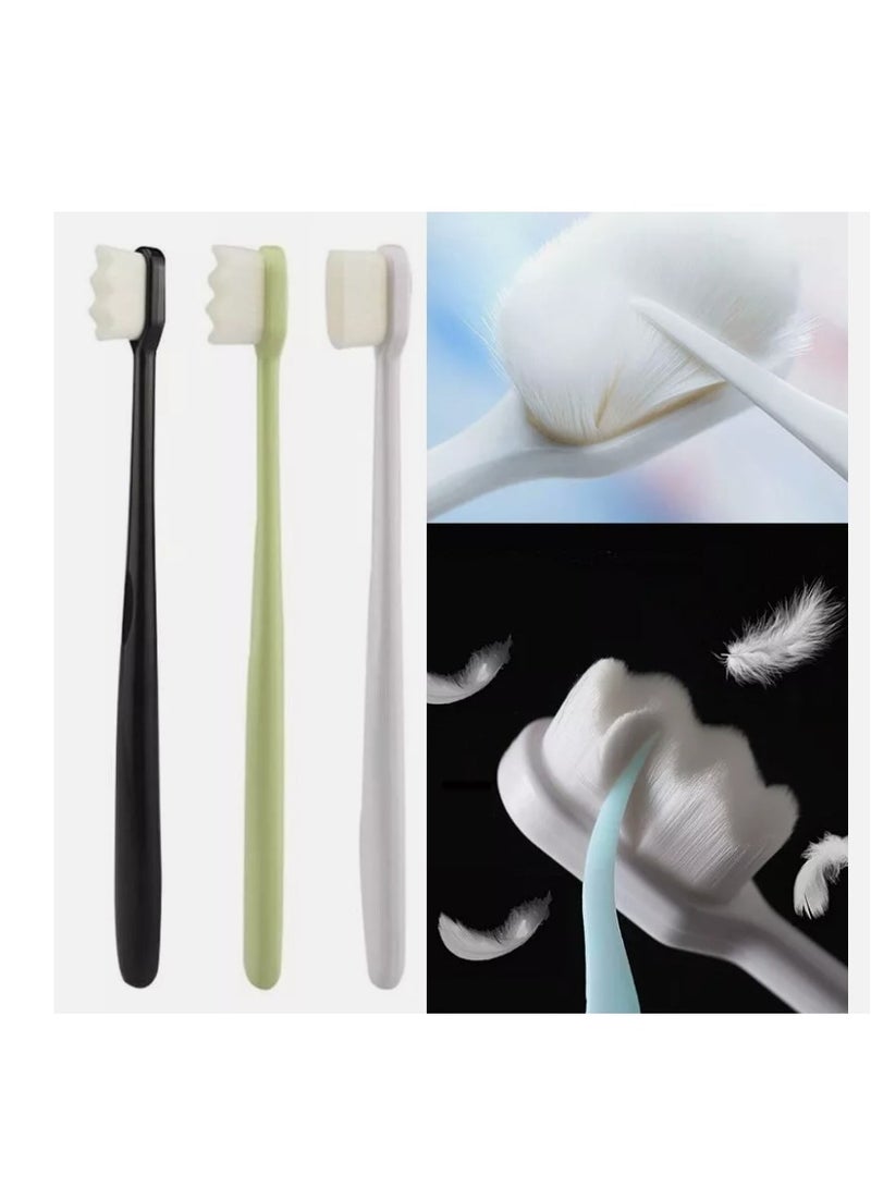 OASIS-TH 4 Pcs Extra Soft Micro Nano Toothbrush, Ultra Soft Toothbrush, Manual Toothbrushes With Extra Soft Bristles For Sensitive Teeth Gums, For Deep Cleaning Oral Care At Home For Adults Daily Life - Image 1