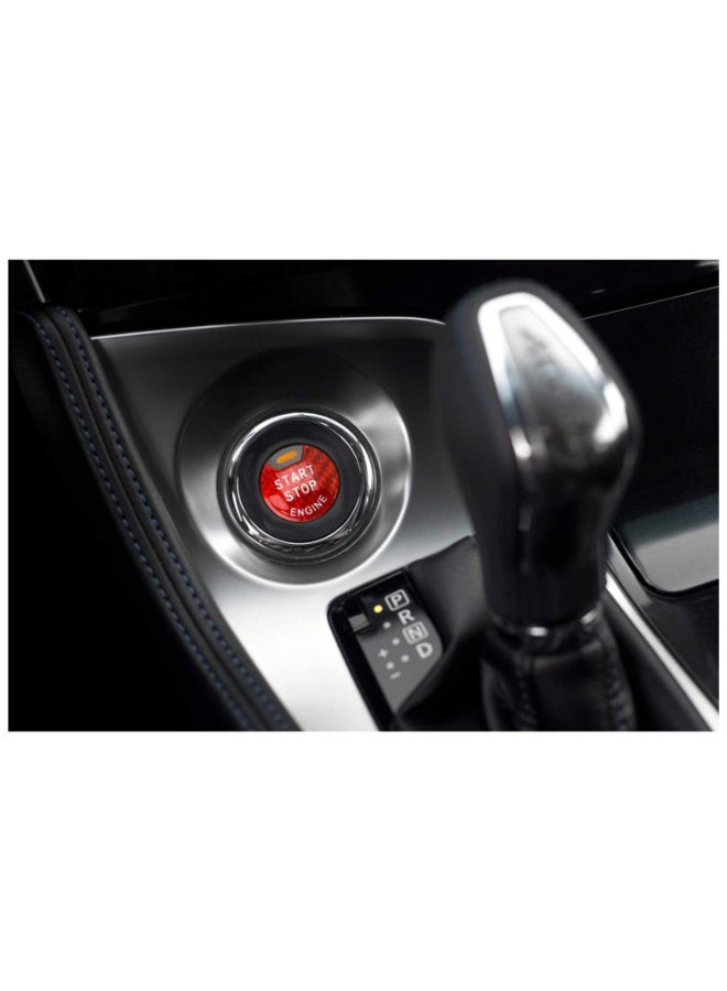 7Cylinder Push Start Button Cover Compatible with Nissan Altima, Maxima, Pathfinder, Titan, Murano, Infiniti Q50, Q60, QX60 - Red. - Image 3