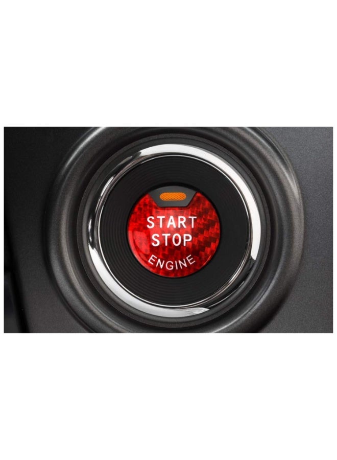 7Cylinder Push Start Button Cover Compatible with Nissan Altima, Maxima, Pathfinder, Titan, Murano, Infiniti Q50, Q60, QX60 - Red. - Image 4