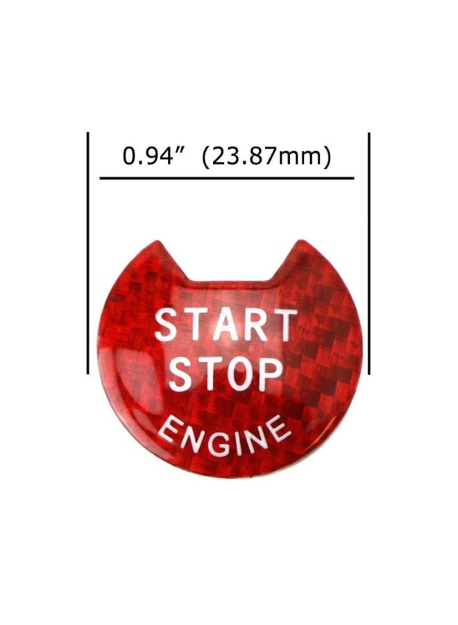 7Cylinder Push Start Button Cover Compatible with Nissan Altima, Maxima, Pathfinder, Titan, Murano, Infiniti Q50, Q60, QX60 - Red. - Image 5