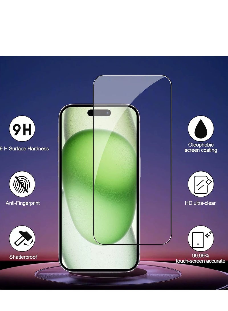 iPhone 16 Plus 9H Tempered Glass Screen Protector, 3-Pack, Ultra Clear, Scratch Resistant, Anti-Fingerprint, Case-Friendly, Includes Installation Tools - Image 5