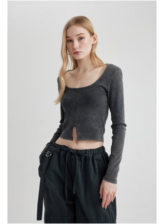 Woman Fitted Knitted Long Sleeve T-Shirt - pzsku/ZCC22248E2249114E040DZ/45/_/1735653189/0e46e174-c2c9-4806-9654-ecea3b8f3d50