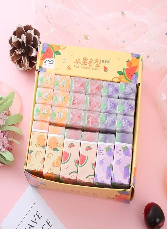 APCATIO Fruit Pattern Scented Soft Rubber Erasers | Creative Design, Flexible & Durable, Paper-Safe, Non-Toxic Erasers for School, Children, Students, Artists & Toddlers (10) - Image 5