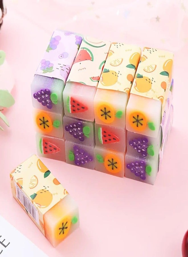 APCATIO Fruit Pattern Scented Soft Rubber Erasers | Creative Design, Flexible & Durable, Paper-Safe, Non-Toxic Erasers for School, Children, Students, Artists & Toddlers (10) - Image 3