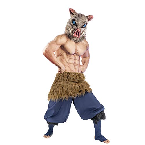 CosInStyle Anime Cosplay Costume for Hashibira Inosuke Pants Fancy Dress Adults Pants Loose of Men Small-Large (Small) - Image 2