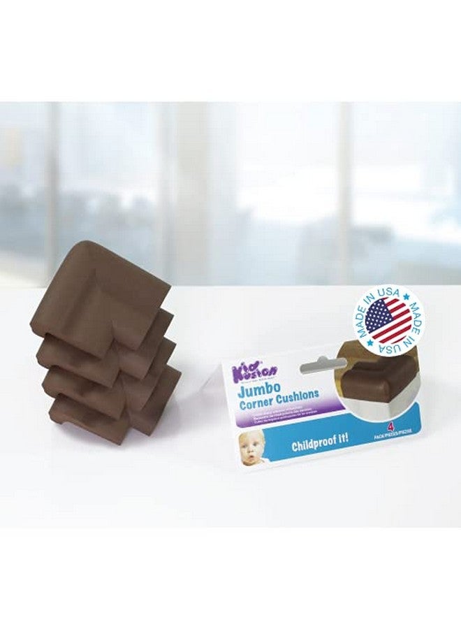Kidkusion 8 Piece Jumbo Corner Guards, Brown - Image 1