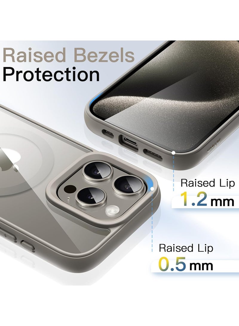 Denx Magnetic Case for iPhone 13 Pro Max Case, Compatible with MagSafe, Plating Luxury Cover, Clear Soft TPU Shockproof Protective Phone Case, (Natural Titanium)  - Image 5