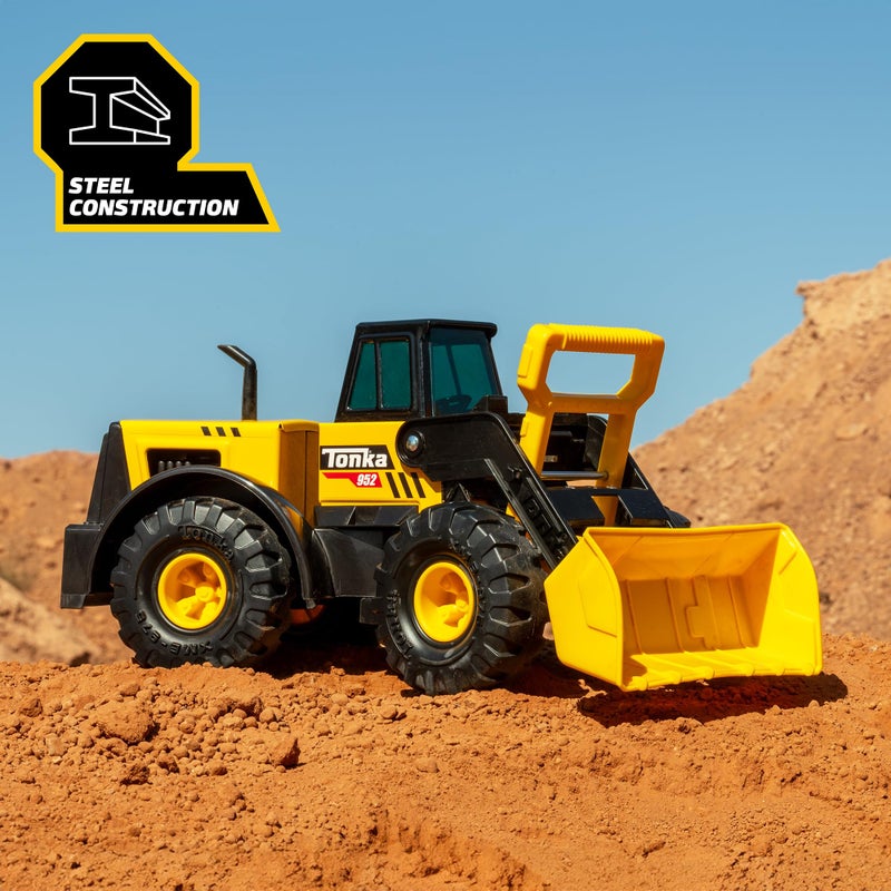 Tonka Steel Classics Front Loader  Made with Steel  Sturdy Plastic Yellow Toy Construction Truck Boys and Girls Kids Toddlers Ages 3 - Image 3