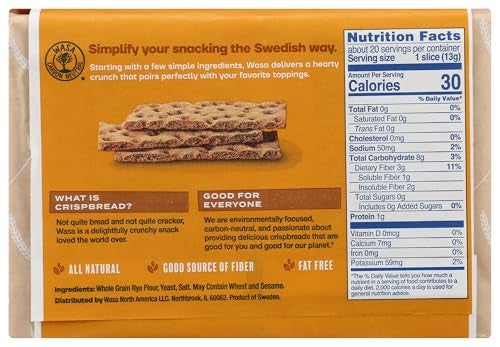 Wasa Wholegrain Crispbread 92 Oz Pack of 1 - Image 5