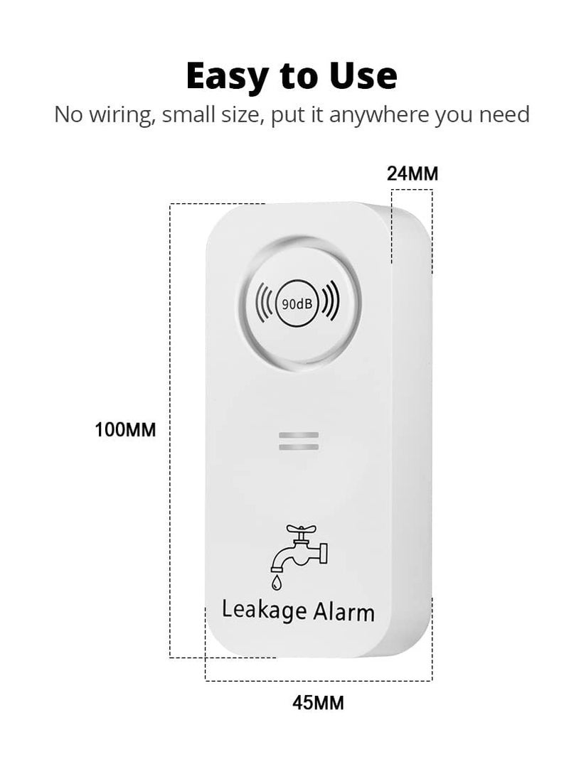 SYOSI - Water Leak Detector, 2 Pack Water Sensor Detector and Water Level Sensor Alarms, Work Alone and Doesn't Require Any Wiring or Setup, Use for Your Bathroom, Laundry Room, Kitchen - Image 1