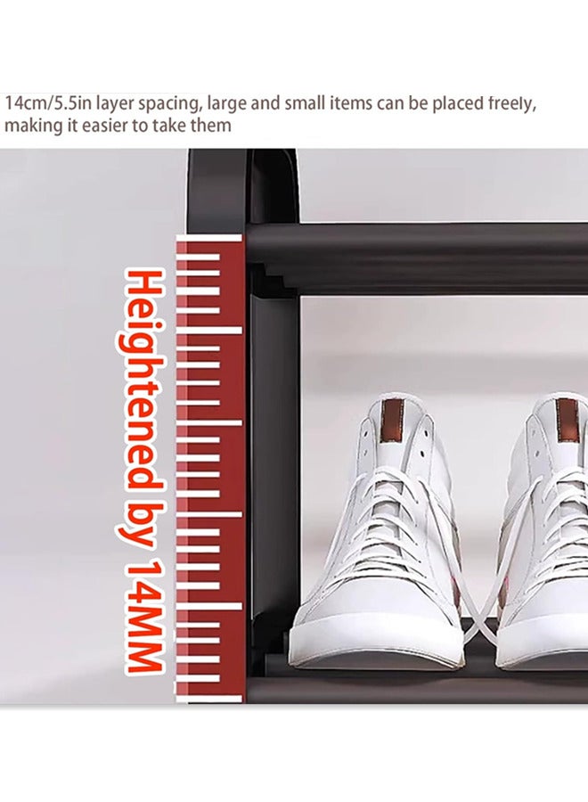 Generic 5 Tier Shoe Rack,Metal Shoe Organizer, Shoe Shelf, 20-25 Pairs Shoe Holder, Widen Free Standing Shoe Storage for Big Size & High Heels (Black)  - Image 4