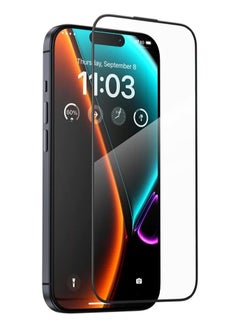 Generic Ultra HD Glass Anti Shock Screen Protection with Black Frame For Apple iPhone 15 6.1 Inch  - Image 3